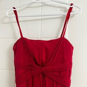 BCBGMaxAzria Vibrant Red Dress with Knot Detail